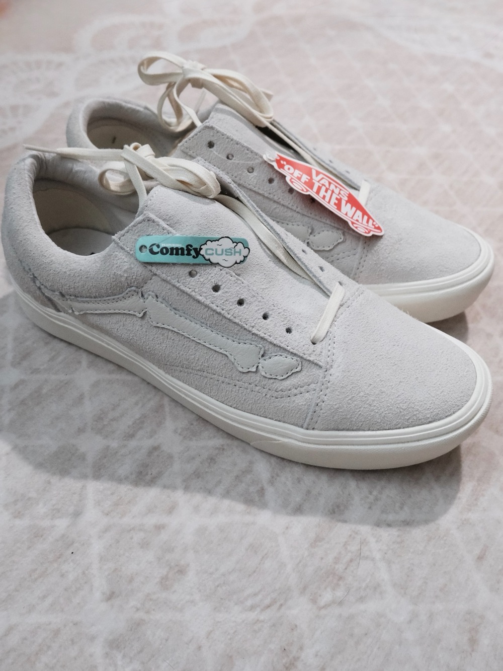 Blends x Vans Vault ComfyCush Old Skool LX ‘BONES MARSHMALLOW’ Cream Mens Sz 11